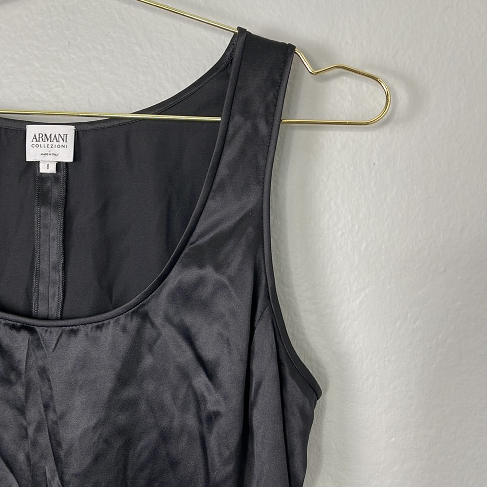 Armani Collezioni White Label Black Silk Tank - Picture 4 of 9